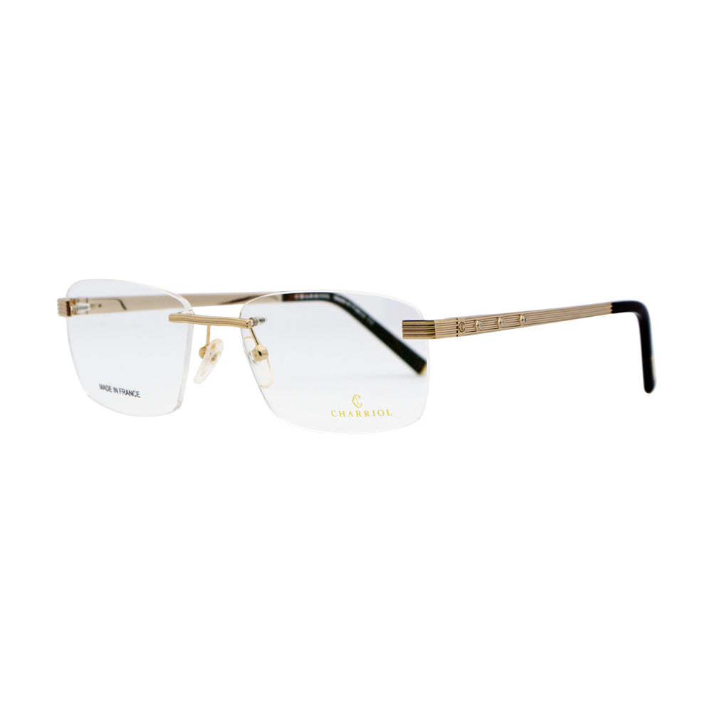 Philippe Charriol Rimless Eyeglasses PC75032 C1 Washed Gold 58mm 75032